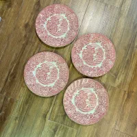 ۴ عدد پیش دستی انگلیسی قدیمی صورتی