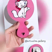 آینه دستی چوبی