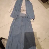 ست کتوشلوار ودامن لی  ومشکی و کتان وبگ وراسته نو