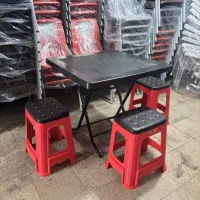 میز و صندلی پلاستیکی چهارپایه ضخیم۳۴۳