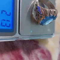 انگشتر نقره اصل توپاز آبی اصل|جواهرات|بندرعباس, |دیوار