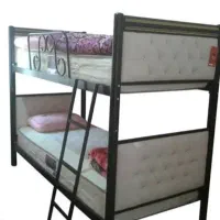 تخت  فلزی مشکی دو طبقه