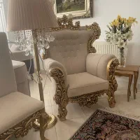 مبل سلطنتی ۷ نفره و نهار خوری۶ نفره و بوفه و ساعت|مبلمان خانگی و میز عسلی|سنندج, |دیوار