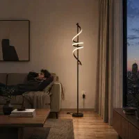 آباژور ایستاده مدرن طرح مارپیچ ۱۵۰ سانتی|چراغ خواب و آباژور|تهران, شهرک چیتگر|دیوار