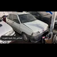 پراید 87 سفید تصادفی|خودرو سواری و وانت|ایرانشهر, |دیوار