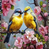 تابلو پرنده زیبا