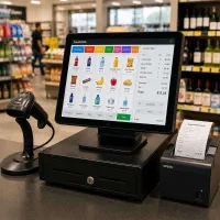 سیستم فروشگاهی نرم افزار بارکدخوان فیش پرینترترازو