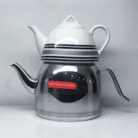 کتری و قوری گازی کتری دسته فلزی و قوری آکبند