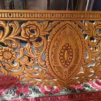 قاب پرده کتیبه چوبی