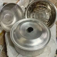 قابلمه ولگن استیل وآبکش استیل