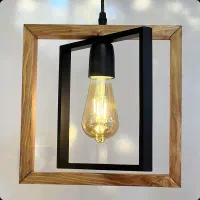 لوستر آویز چوبی