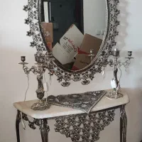 اینه کنسول برنزی بدون زدگی نگین سوارسکی صفحه مرمر|بوفه، ویترین، کنسول|پرند, فاز ۶|دیوار