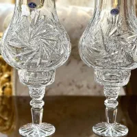 جاشمعی شمعدان کلاسیک کریستال لهستان خورشیدی باجعبه