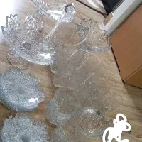 ست کامل پذیرایی کریستال و صبحانه خوری نو