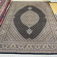 فرش دستبافت نه متری طرح ماهی سورمه ای