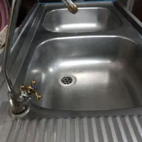 سینک دو لگنه به همراه شیر تصفیه اب
