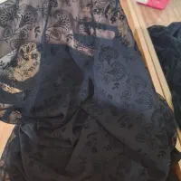 چادر حریر مجلسی گل برجسته مخمل(دوخته شده)|لباس|دورود, |دیوار