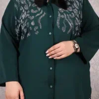 شومیز مجلسی سایزبزرگ الیزه 3رنگ یشمی، سبز، مشکی|لباس|مشهد, رضاشهر|دیوار