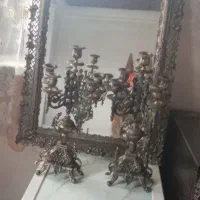 آینه وشمعدان برنجی