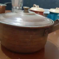 قابلمه و شیر جوش  مسی و روحی