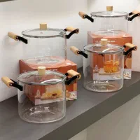 قابلمه پیرکس دسته چوبی مستقیم شلعه