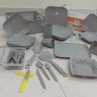 سبد سرویس پیک نیک پلاستیکی ۶۰ پارچه هوم کت