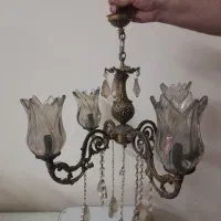 دوعددلوستر۴شاخه برنز سالم