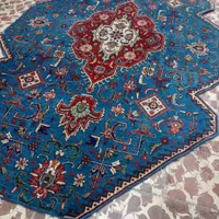 فرش دسباف قبا آذرشهر رنگ فیروزه ای اندازه2در3.15|فرش|خوی, |دیوار
