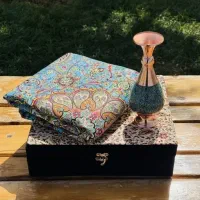 ست هدیه اداری ترمه و گلدان مس و فیروزه 20 با جعبه|صنایع دستی و سایر لوازم تزئینی|اصفهان, نقش جهان|دیوار