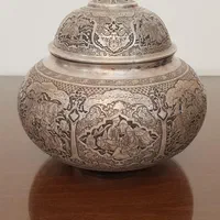 ظرف نقره قلمزنی، قلم استادکار|صنایع دستی و سایر لوازم تزئینی|اصفهان, پارک مشتاق|دیوار