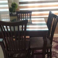 میز نهارخوری ۴ نفره تمام چوب|میز و صندلی غذاخوری|قزوین, |دیوار