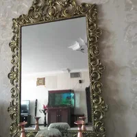 آیینه کنسول برنجی قدیمی و عتیقه|صنایع دستی و سایر لوازم تزئینی|پردیس, فاز ۴|دیوار