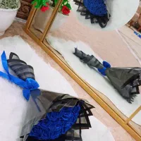 دسته گل روبانی ۱۵ شاخه اقتصادی