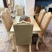 مبل ۷ نفره و میز ناهار خوری ۶ نفرا و میز عسلی|مبلمان خانگی و میز عسلی|آمل, |دیوار