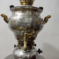 سماور بزرگ هیئتی گازی وسماور کوچک برنجی خانگی گازی|سماور، چای‌ساز، قهوه‌ساز|نسیم‌شهر, |دیوار