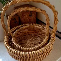 سبد حصیری . دو سایز