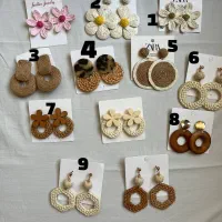 انواع گوشواره استیل و حصیری|بدلیجات|سمنان, |دیوار