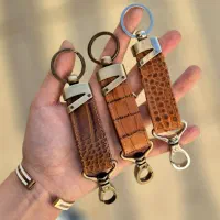 جاکلیدی چرم طبیعی مدبر دست دوز با خرج کار رنگ ثابت