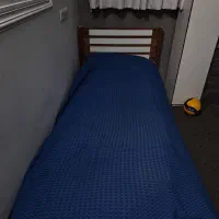 تخت یه نفره چوبی به همراه تشک