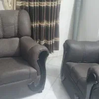 مبل راحتی چرم ۹نفره|مبلمان خانگی و میز عسلی|قائم‌شهر, |دیوار