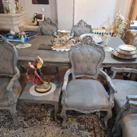 فروش مبلمان سلطنتی ۷ نفره + میز ناهارخوری ۸|مبلمان خانگی و میز عسلی|اصفهان, سعادت‌آباد|دیوار