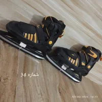 دو جفت اسکیت روی یخ بارنگ زرد و آبی و سایز ۳۴ و ۳۸|دوچرخه، اسکیت، اسکوتر|سلماس, |دیوار