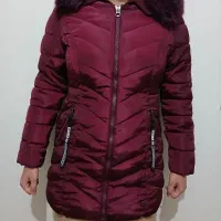 کاپشن بچگانه بادمجانی سایز L