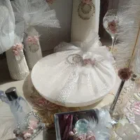 ست بله برون به همراه دست گل عروس