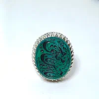 انگشتر نقره عقیق سبز طبیعی|جواهرات|تهران, امام زاده حسن|دیوار