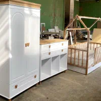 تخت کلبه و تخت دومنظوره|تخت و سرویس خواب|اصفهان, جویباره|دیوار