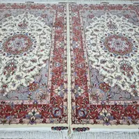 فرش دستباف نو / جفت ۶ متری / گل ابریشم