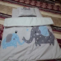 سرویس خواب مخمل طرحدار ۴ تکه نو|اسباب و اثاث بچه|اندیشه, اندیشه فاز ۱|دیوار