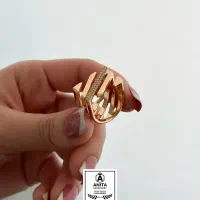 انگشتر مربع هاشوری نگین دار ژوپینگ(آنیتا اکسسوری)|بدلیجات|اردبیل, |دیوار