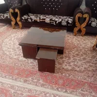 مبل نو یدونه زدگی همرا با میز وسط و ۳تا عسلی